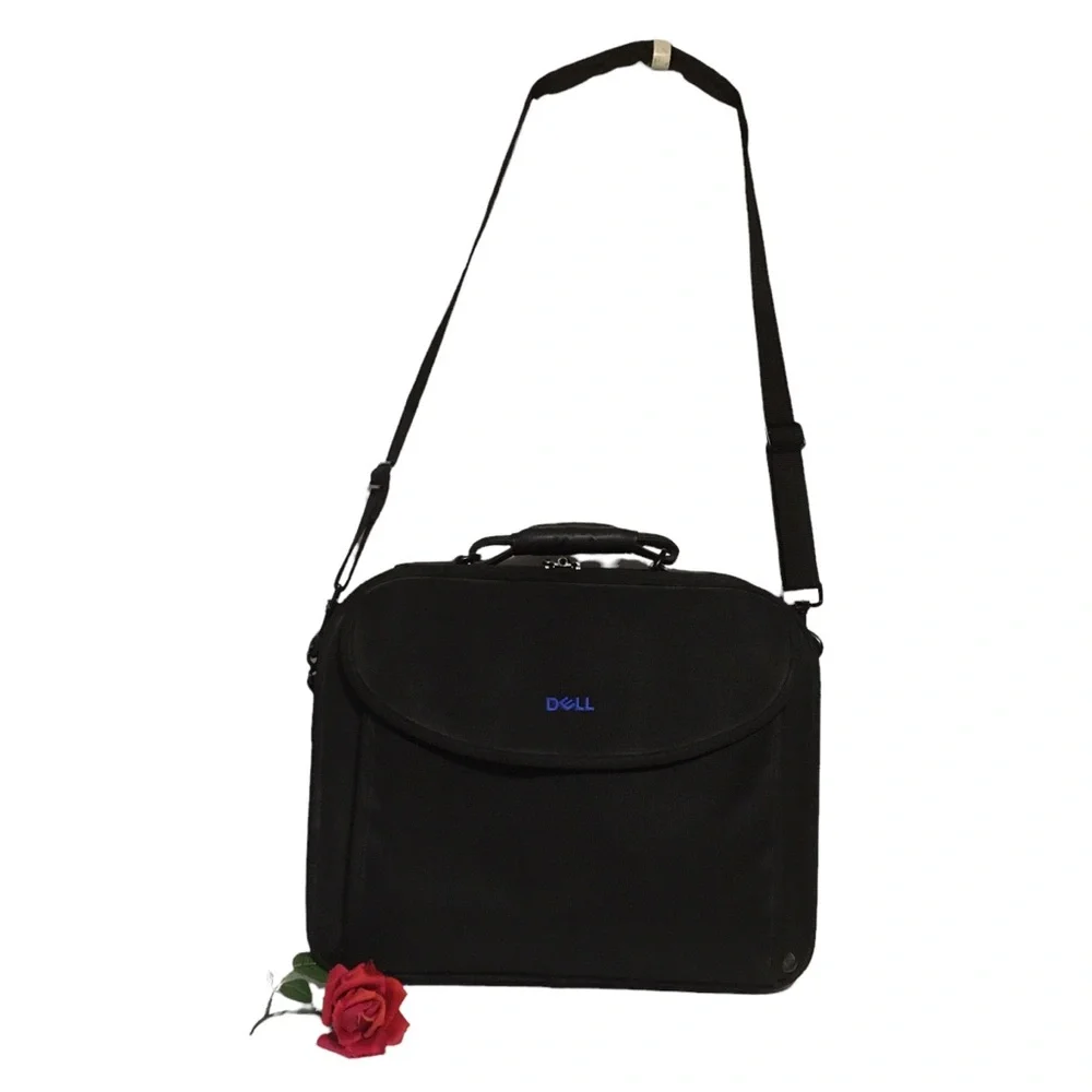 Dell Laptop Computer Adjustable Removable Padded Shoulder bag whandles Black